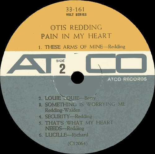 Otis Redding : Album " Pain In My Heart " ATCO Records 33-161 [ US ]