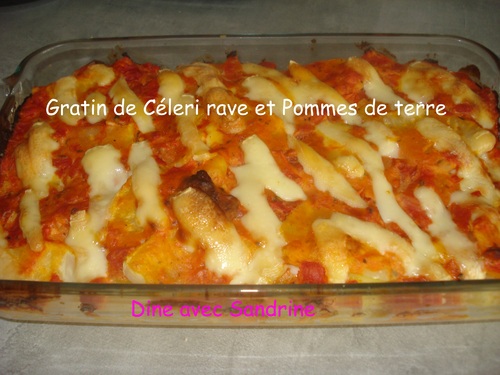 Un Gratin de Pommes de terre et Céleri rave