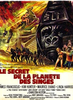 LE SECRET DE LA PLANETE DES SINGES AFFICHE 1970 FRANCE