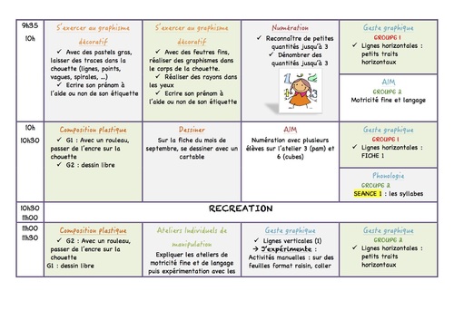 Cahier-journal 3 et 4 septembre 2018 MS/GS