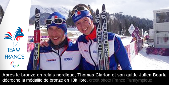 Thomas Clarion et Julien Bourlat médailliés de bronze en 10km libre.