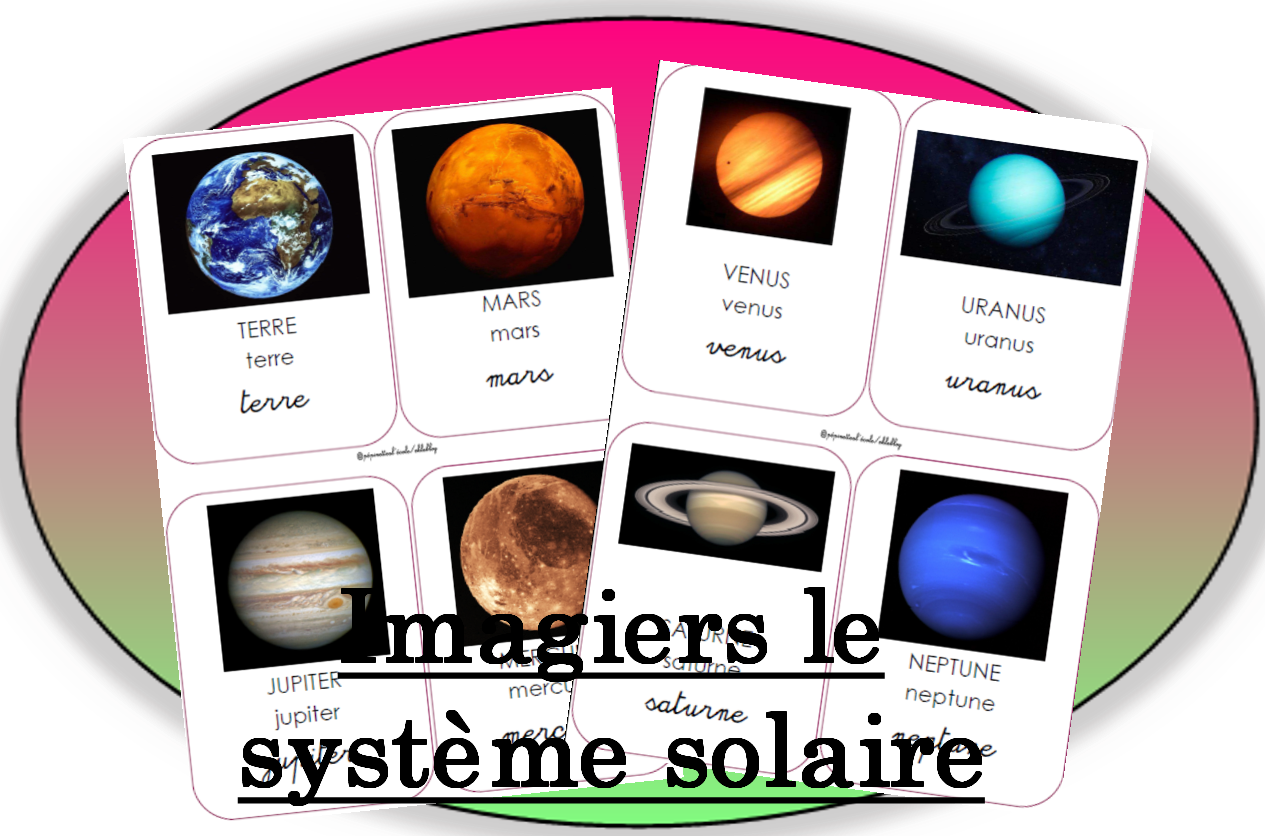Imagier : Le système solaire - Pépinette à l'ecole