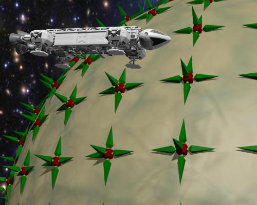 La surface de a sphère est de style vieille pierre