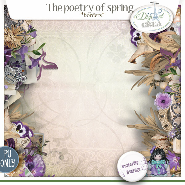 The poetry of spring Borders by butterflyDsign