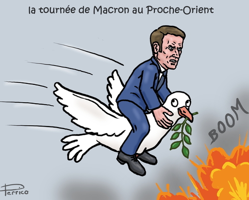 La tournée de Macron au Proche-Orient