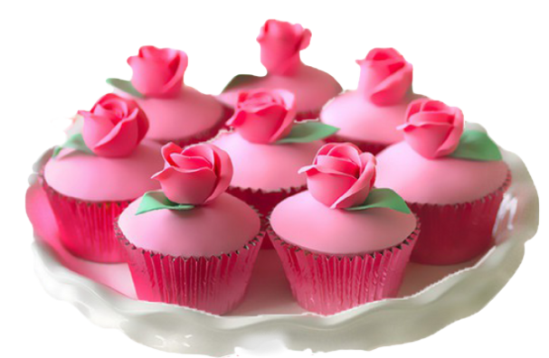 Des cupcakes aux effluves de roses.