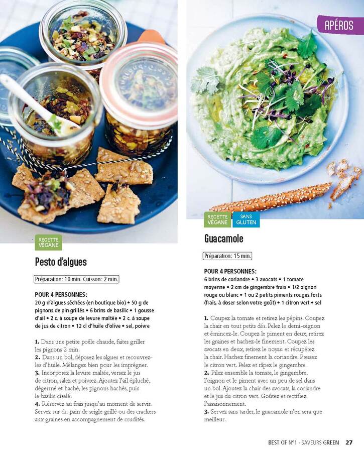 Nutrition - 1: Cuisine végétarienne - Les Apéros (14 pages)