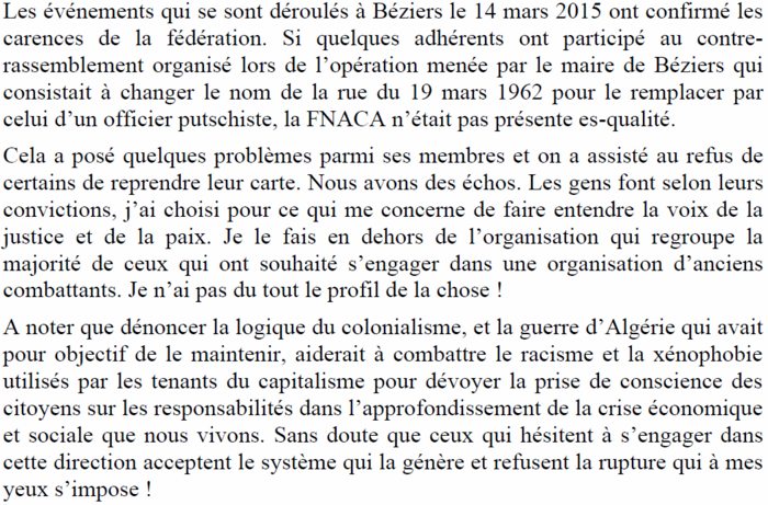 L'Espace National Guerre d'Algérie (E.N.G.A.) présente le témoignage de Jacques Cros