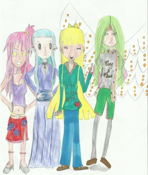 Fan art 27: Les quatre soeurs en school fic!! (Pour la fiction One Piece Academy)