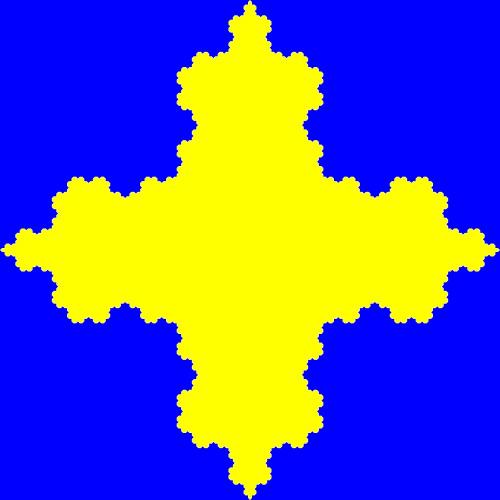 Un flocon de Koch fait avec des octogones