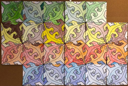 Les lézards de MC Escher