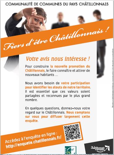 "Fiers d'être Châtillonnais !" répondez au questionnaire mis en ligne....
