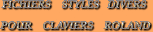 STYLES DIVERS CLAVIERS ROLAND SÉRIE 19002
