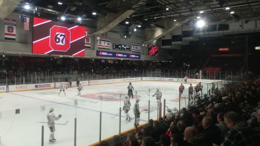 Niagara Ice Dogs versus Ottawa 67's at TD Place on February 10th 2023