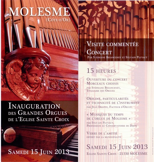 L'inauguration officielle de l'orgue de Molesme