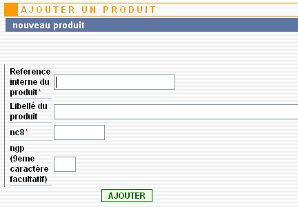 Rechercher une nomenclature dans Prodouane