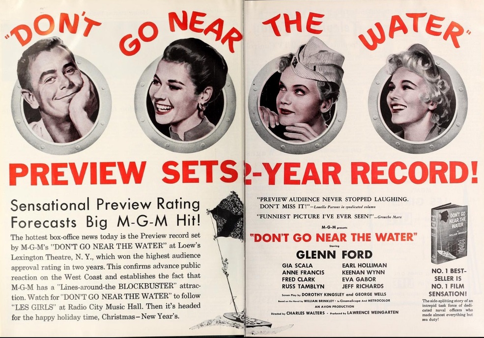DON'T GO NEAR THE WATER BOX OFFICE USA 1957