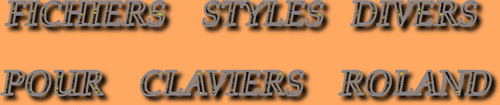  STYLES DIVERS CLAVIERS ROLAND SÉRIE 13976