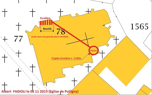 La crypte et le souterrain de l'église de Pulligny. (Albert Fagioli)