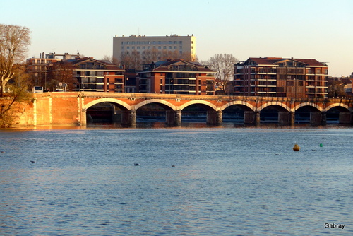 Toulouse : pont St Michel et quai de Tounis ...