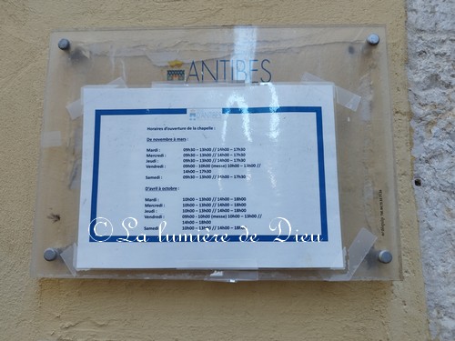 Antibes, la chapelle Saint Bernardin