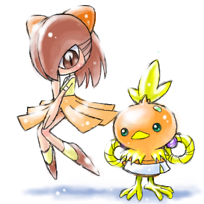 Emilie et Mindy dans Pokémon
