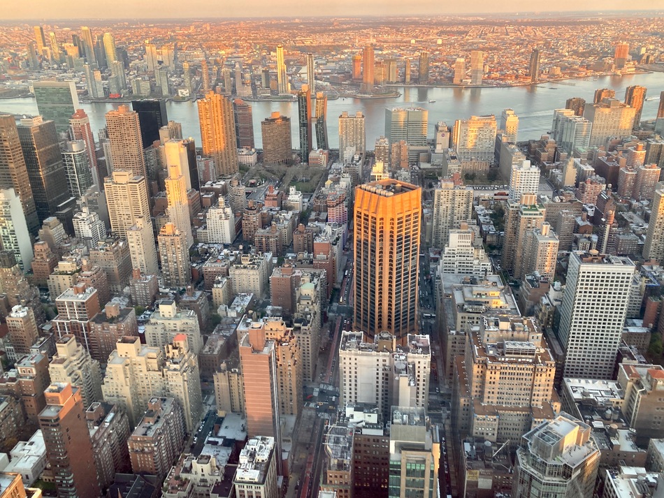 De l'Empire State Building, soleil déclinant