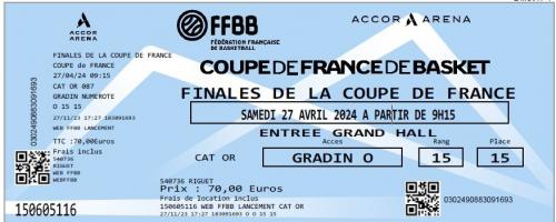 en famille, à la Coupe de France de basket 2024