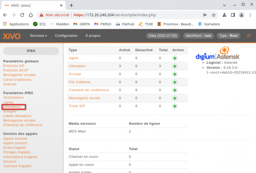 Configurer une redirection d'appels sur XIVO
