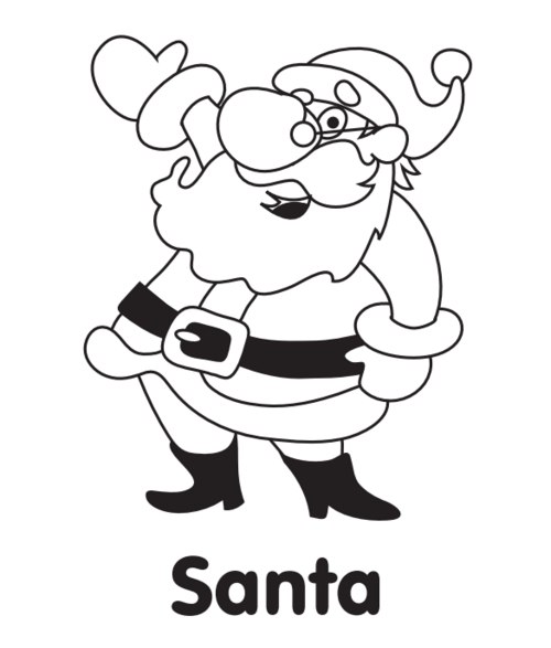 Santa says: "Merry Christmas!"