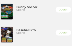 Certains jeux de sport dispo sur Mobijeux