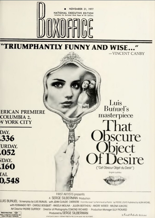 THAT OBSCURE OBJECT OF DESIRE BOX OFFICE USA 1978