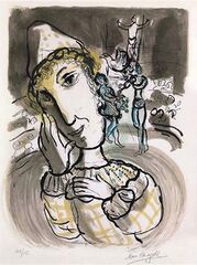 Marc Chagall - Cirque au Clown jaune, 1967