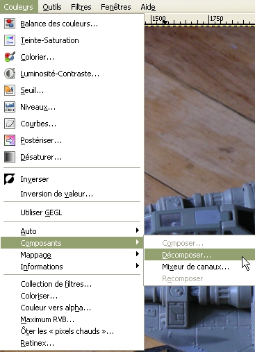 Décomposer les canaux couleurs