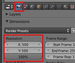 Ajuster les dimensions de l'image du rendu