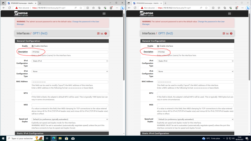 Cluster de Pfsense (VIP CARP)