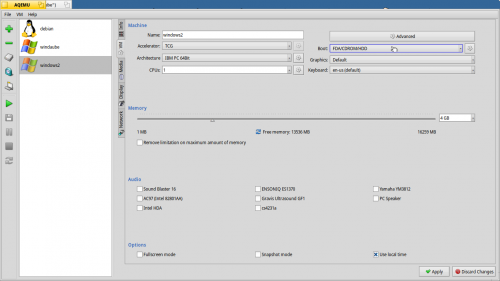 Créer une VM avec Aqemu/qemu (Debian,Windows etc...)