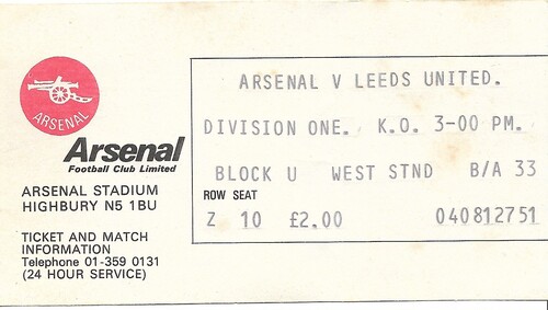 25. Arsenal - Leeds United le 19 août 1978 (2-2) Part one