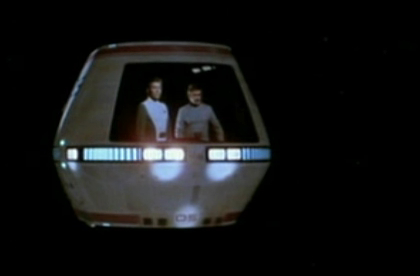 Kirk et Scotty dans le travel pod