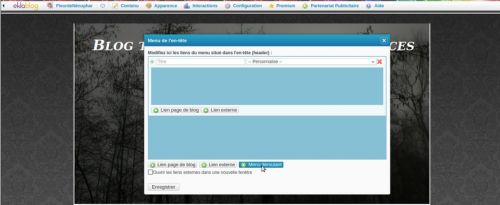 Comment mettre des menus sur le header ?