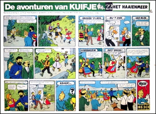 Tintin et la lac aux requins : version couleurs 44 planches
