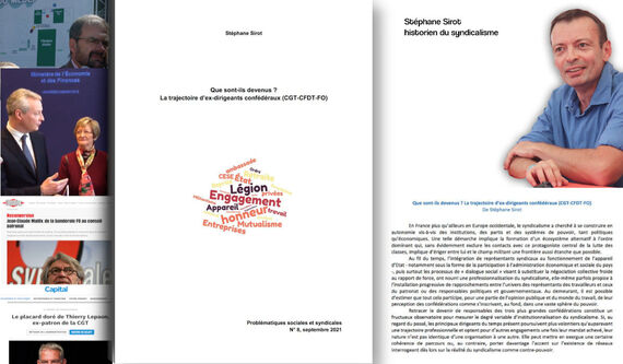 Que sont-ils devenus ? La trajectoire d’ex-dirigeants confédéraux (CGT-CFDT-FO),des années 1980 aux années 2010  (IC.fr-7/09/21)