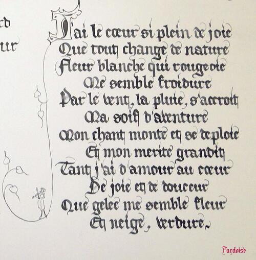 Avec la gothique textura quadrata - le calendrier de 2015