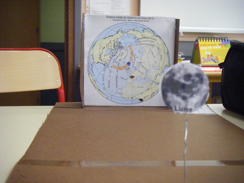 La maquette "éclipses" des CE1