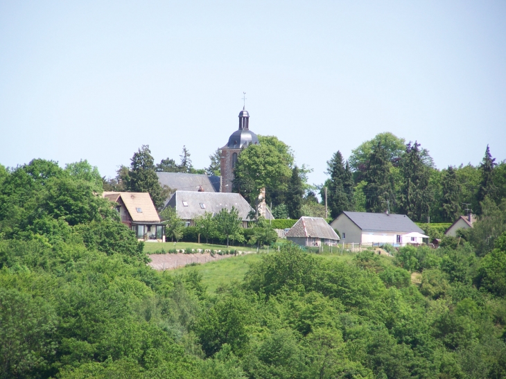 Le village vue versant ouest - Campigny