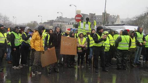 Gilets jaunes à Quimper. L’acte V mobilise moins (OF.fr-15/12/2018-