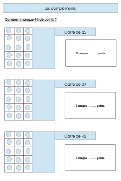 Recherche de complément et additions à trous