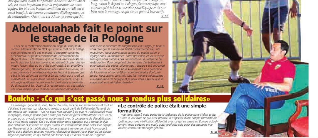 Le Mouloudia corps et âme avec Alane