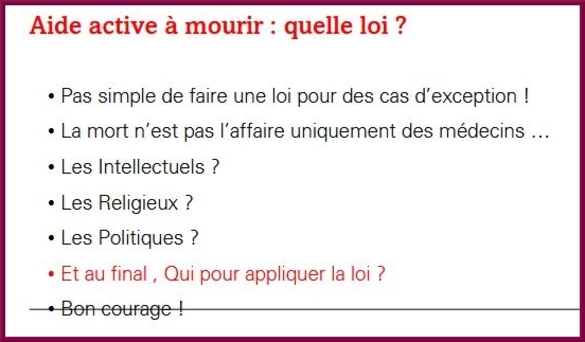 Un débat  proposé par la LDH sur les Droits de l'Homme et la fin de vie, a eu lieu en présence de Claude Plassard, médecin, et Emmanuel Kromicheff, philosophe