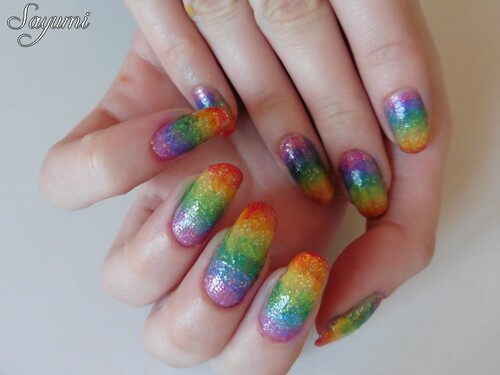 Nail Art Arc-en-ciel façon Jelly